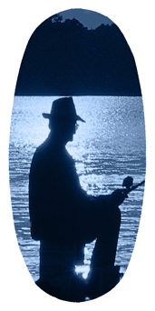 DASOV 320 BL Gone Fishing (Dock) Blue